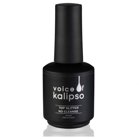 Voice of Kalipso Верхнее покрытие Top Glitter No Cleanse, №1, 15 мл