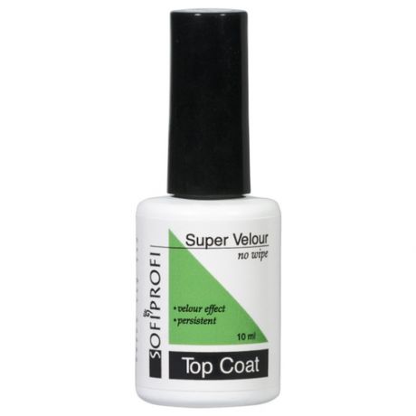 Sofiprofi Верхнее покрытие Top Coat Super Velour, прозрачный, 10 мл