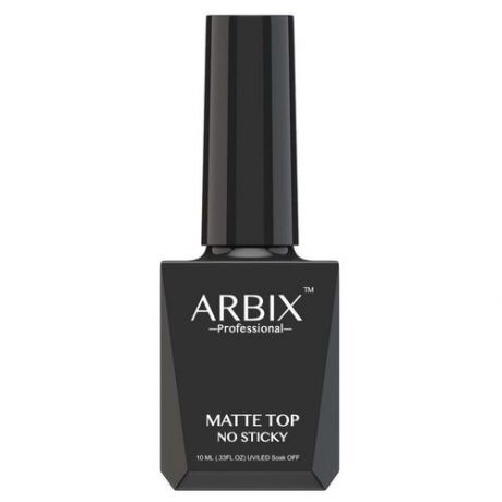 Arbix Верхнее покрытие Matte Top No Sticky, прозрачный, 10 мл