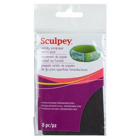 Набор шлифовальной бумаги Sculpey "Wet/dry sandpaper variety pack"
