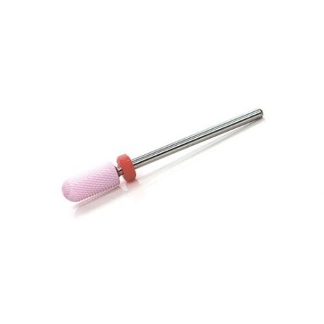 Фреза для маникюра TNL Professional керамическая цилиндр малый с округлым верхом, мягкая (900635), розовый