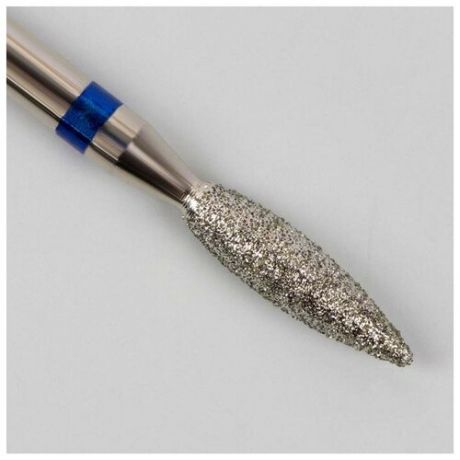 Фреза алмазная для маникюра «Пламя», средняя зернистость, 2,7 × 8 мм, (1 шт)