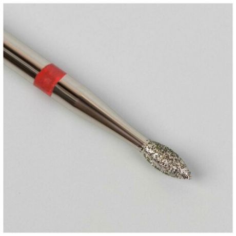Фреза алмазная для маникюра «Пламя», мелкая зернистость, 1,6 × 3 мм
