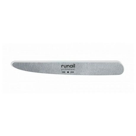 RUNAIL RuNail, пилка для ногтей (серая, нож, 180/200)