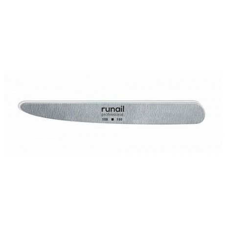 RUNAIL RuNail, пилка для искусственных ногтей (серая, нож, 150/180)