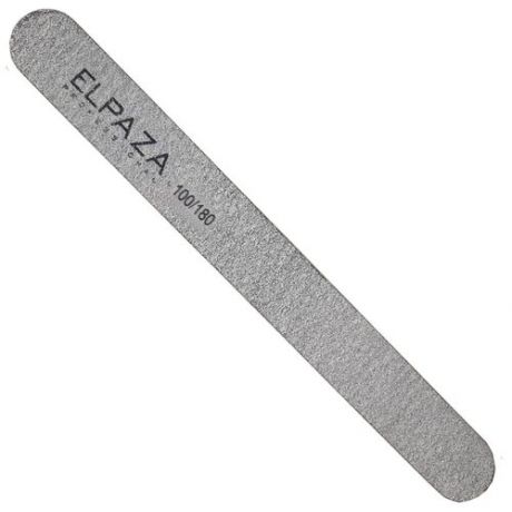 ELPAZA Пилка для ногтей Professional прямая, 100/180 грит серый