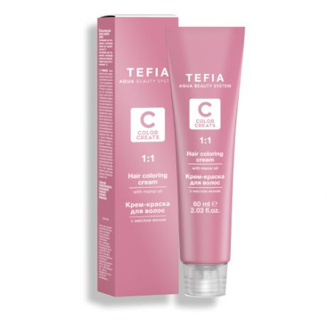 Tefia Color Creats крем-краска для волос Hair Coloring Cream with Monoi Oil, 0.43 оранжевый, 60 мл