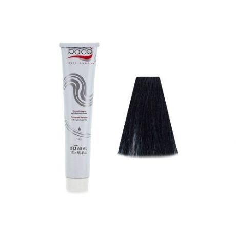 Kaaral Baco Color крем-краска для волос, 1.0 черный, 100 мл