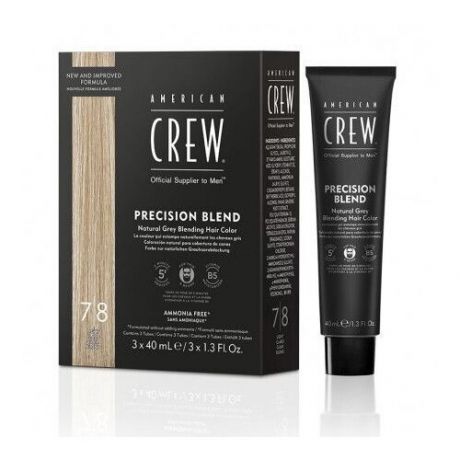American Crew Precision Blend Камуфляж для седых волос, 5/6 средний пепельный