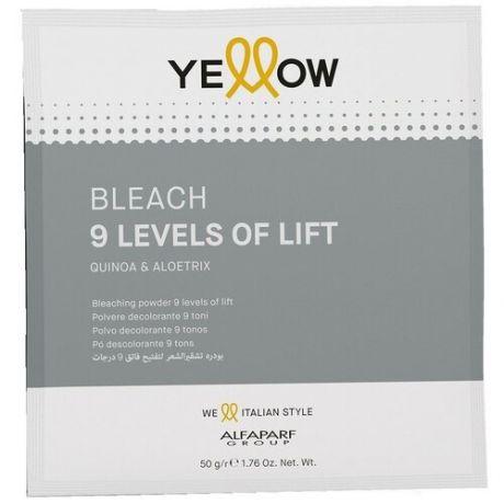 YELLOW Порошок для обесцвечивания волос до 9 уровней / YE Bleach, 500 гр 18321