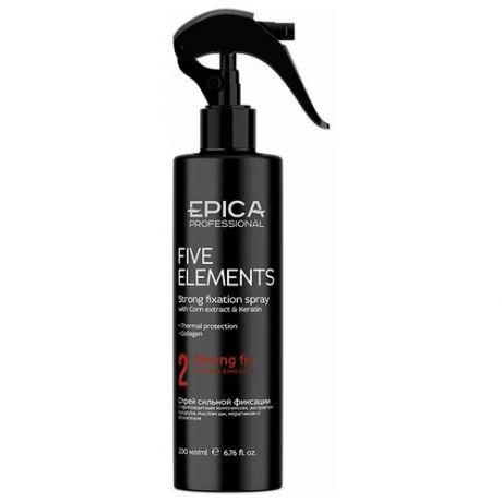 EPICA Five Elements Спрей для волос сильной фиксации с термозащитным комплексом, 200 мл.