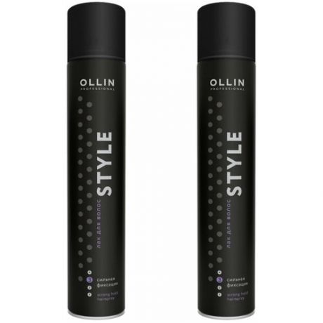 OLLIN STYLE Лак для волос сильной фиксации 500мл * 2шт