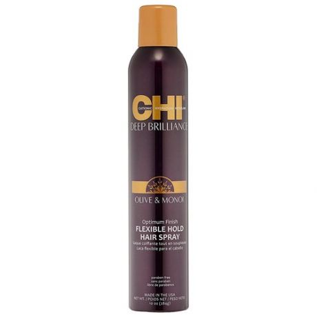 Лак для волос эластичной фиксации Chi Deep Brilliance Flex & Hold Hair Spray 284 мл