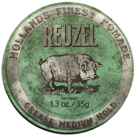 REUZEL GREEN GREASE MEDIUM HOLD PIG/помадка для укладки волос средней фиксации 113 гр.