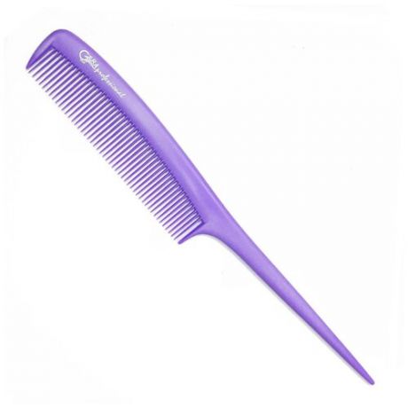 Gera Professional, Расческа карбоновая для стрижки волос GPR00315, с хвостиком, цвет фиолетовый