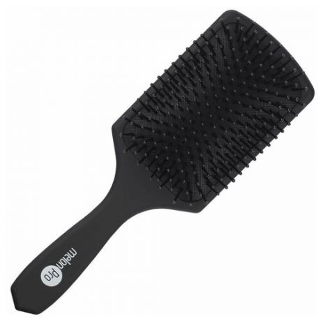 Щетка массажная для волос прямоугольная Melon Pro,13-ряд, черная, 50*85мм