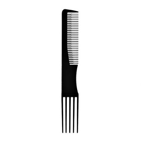 Расческа-гребень для волос LADY PINK BASIC PROFESSIONAL карбоновая с вилкой, 19 см