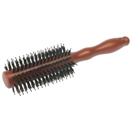 Брашинг для волос деревянный Dewal BRW507CN натуральная щетина, пластик d 32 мм