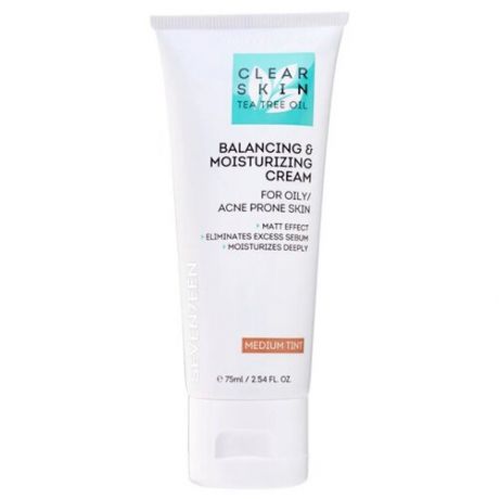 Seventeen Крем с тонирующим эффектом Clear Skin Balancing & Moisturizing Tinted Cream, 75 мл, оттенок: Medium Tint