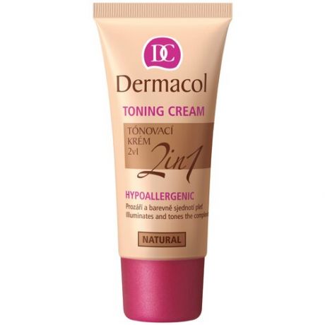 Dermacol Тональная эмульсия Toning Cream 2in1, 30 мл, оттенок: natural