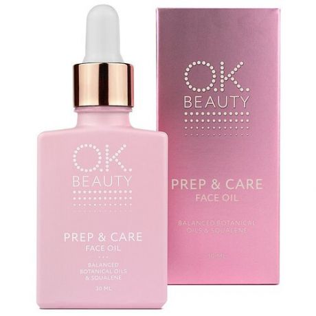 OK Beauty ухаживающее масло-праймер для лица Prep & Care Face Oil, 30 мл, бесцветное