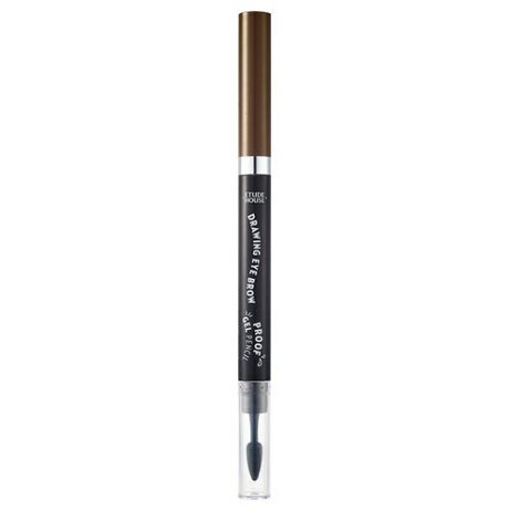 Etude Карандаш для бровей Drawing Eyebrow Proof Gel Pencil, оттенок 01 Dark Brown