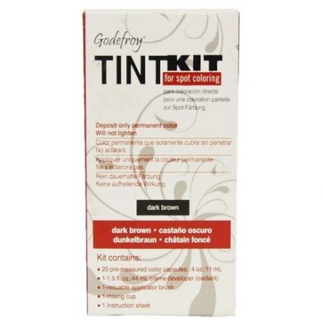 Godefroy Краска-хна синтетическая в капсулах для бровей Tint Kit 80 шт., dark brown, 3 мл