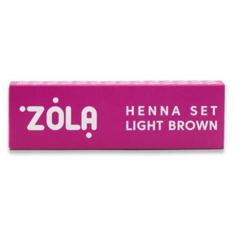 ZOLA Набор хны для бровей Henna Set, Warm Brown, 10 мл