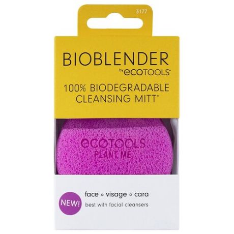Биоразлагаемый спонж для умывания EcoTools Bioblender Facial Cleansing Mitt