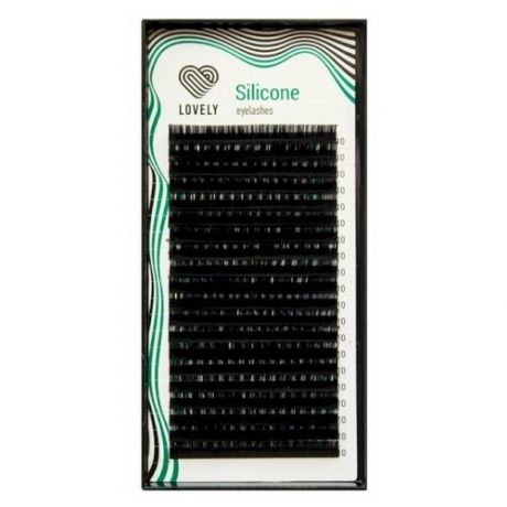 Черные ресницы Lovely Silicone, 20 линий, D 0.10 07мм
