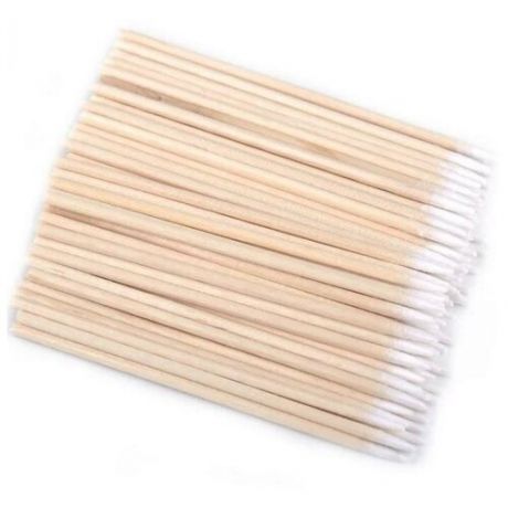 Blizzful, Ватные палочки деревянные для окрашивания бровей и ресниц. Для оформления бровей, Аппликаторы Микробраши, 100шт