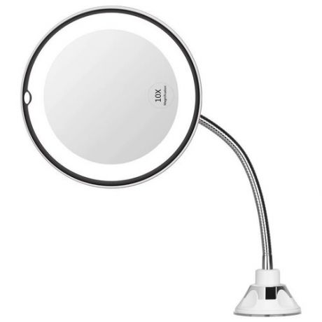 Зеркало косметическое, увеличительное х10, с подсветкой, 170 мм. в диаметре