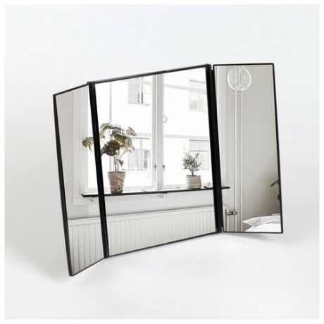 Зеркало настольное, зеркальная поверхность 5 × 15/11 × 15 см, цвет микс