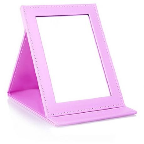 Зеркало складное, светло-розовое, 11х17х1 см