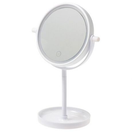Зеркало, подсветка, настольное, 19.5 × 13 × 29.5 см, 4хААА, сенсорная кнопка