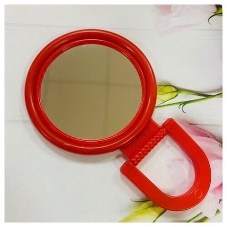 Зеркало косметическое « Классика», круглое с подставочкой, цвет в ассортименте, d-6.5см (Стикер на минивложение 40шт)