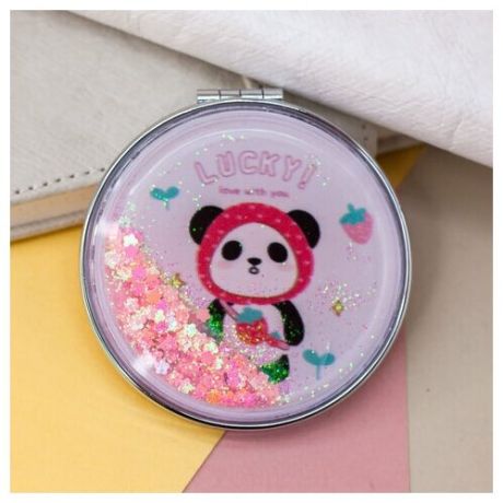 Зеркало «Lucky panda strawberry», pink