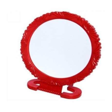 Зеркало настольное в пластиковой оправе «Ажурный кант» круг, подвесное, цвет микс, d-12см (Стикер на минивложение 10шт)