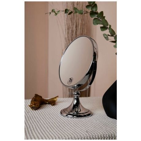 Zarboni 159-7X зеркало косметическое с увеличением 7X, настольное, двустороннее, на ножке, диаметр 20см