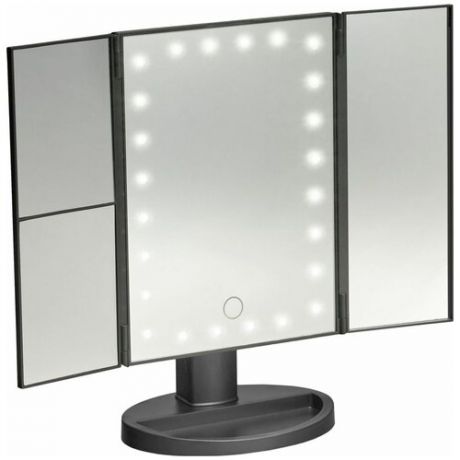 Настольное 3 D зеркало, Bradex (аксессуары для ухода за лицом, с подсветкой и с увеличением для макияжа, раскладное, 24 LED лампы, KZ 1267)
