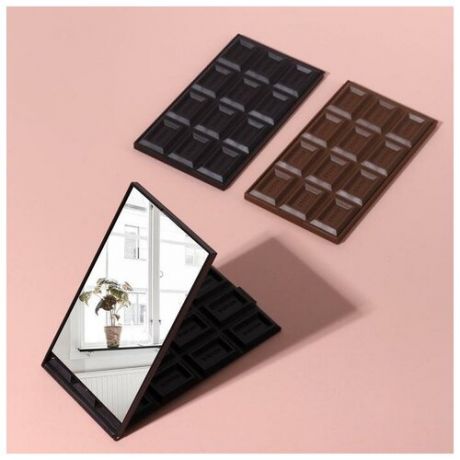 Зеркало складное «Шоколадное чудо», 16 × 8 см, рисунок микс