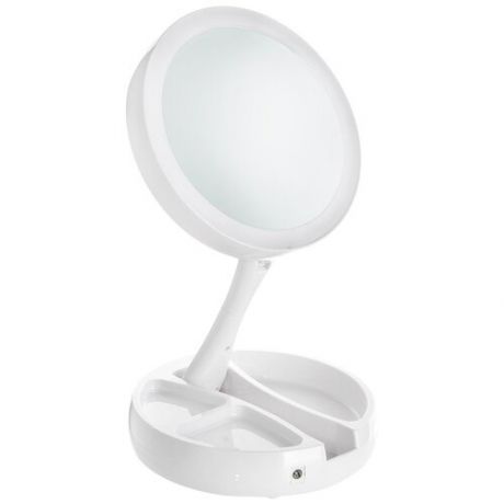 Зеркало настольное с подсветкой 16 см LED, USB Аквалиния D38102-2