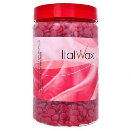 ItalWax Воск горячий пленочный Роза гранулы в банке 500 г красный