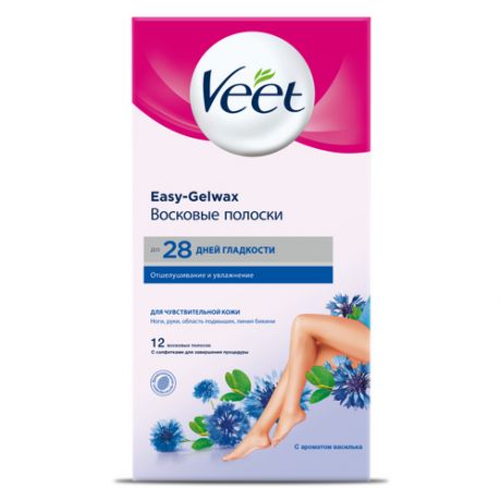 Восковые полоски Veet для тела для чувствительной кожи, 12 шт. - Reckitt Benckiser