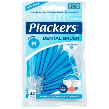 Межзубные ершики Plackers Dental Brush M (0.6 мм), 24 шт