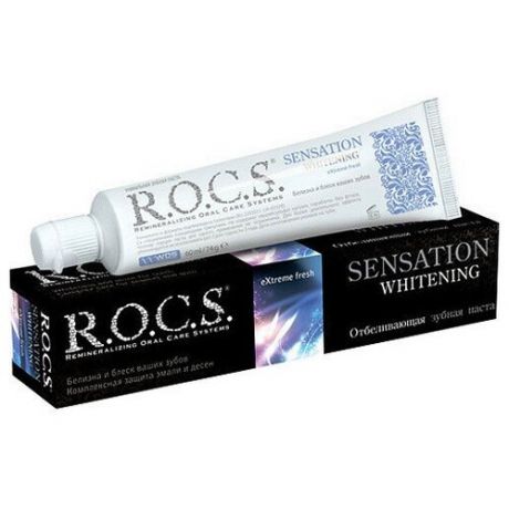 Зубная паста "R. O. C. S. Сенсационное отбеливание eXtreme fresh", 74 г