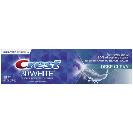 Отбеливающая зубная паста Crest 3D White Deep Clean, 116 г