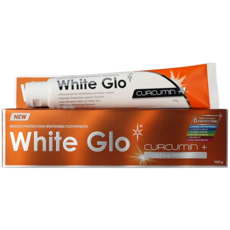 WHITE GLO зубная паста отбеливающая с куркумином