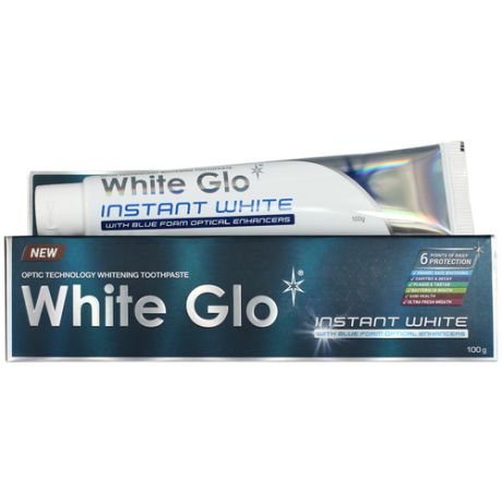 WHITE GLO зубная паста отбеливающая мгновенное отбеливание
