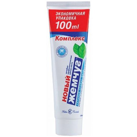 Зубная паста 100 мл, новый жемчуг, комплексная защита от кариеса, с сильным ароматом мяты